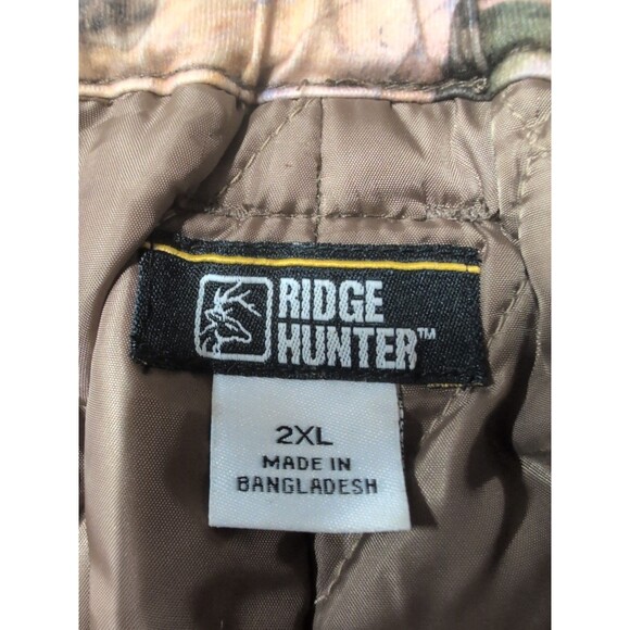 Ridge Hunter Camo Hunting Pants 2XL Insulated Waterproof Realtree Style - Picture 2 of 4